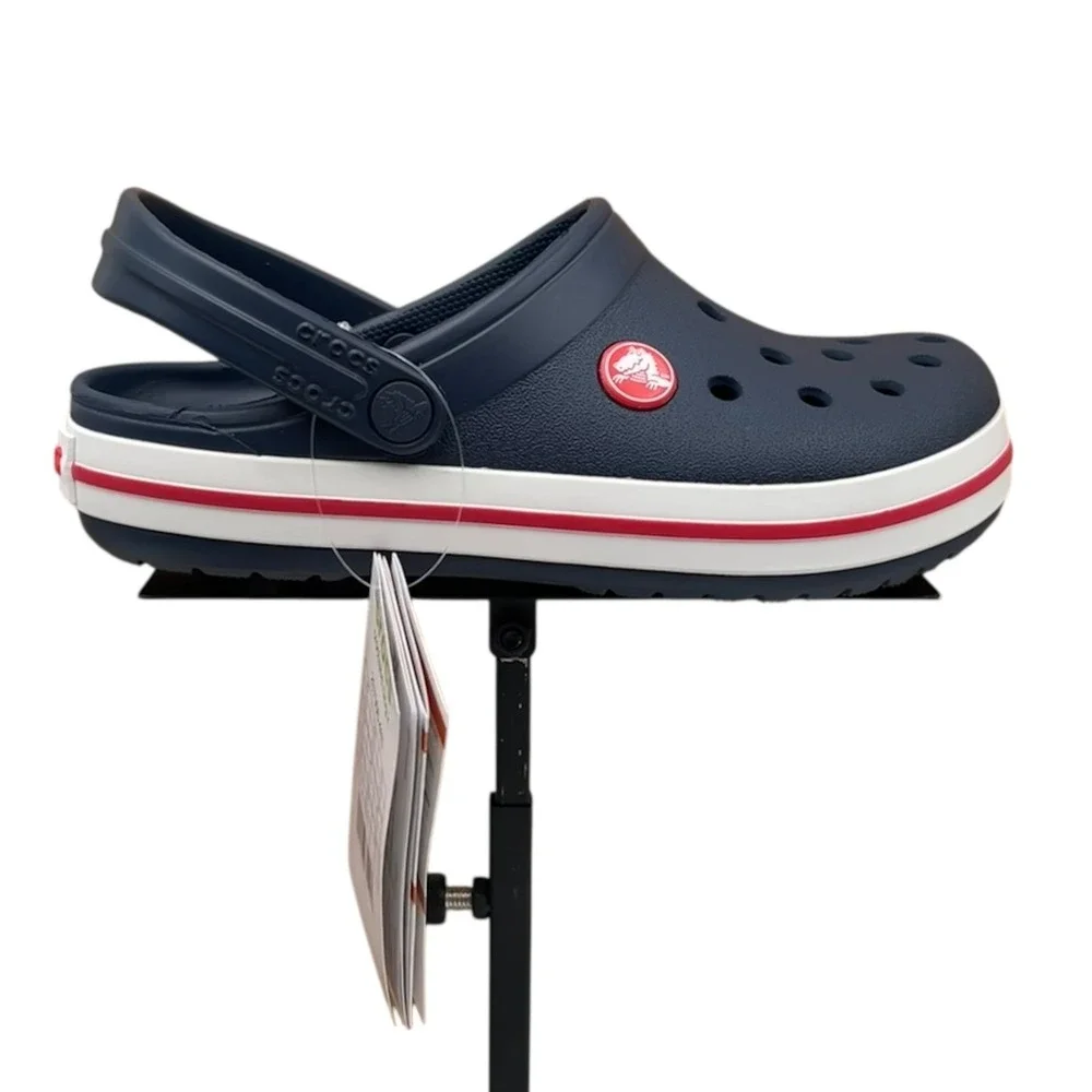 Crocs Crocband Youth‎ Boys Girls Slip-on Clogs Size 1 (J1 ) Navy Blue Red White